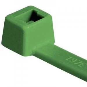Image of HellermannTyton 111-04801 T50R-PA66-GN Cable tie 200 mm 4.60 mm Green 100 pc(s)