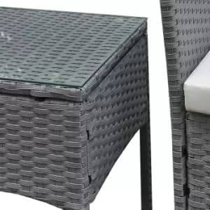 Image of Oseasons Antigua Rattan 2 Seat Tea For Two Set In Grey