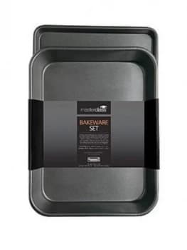 Image of Masterclass Non-Stick Roasting Tray And Oven/Baking Tray (Twin Pack)