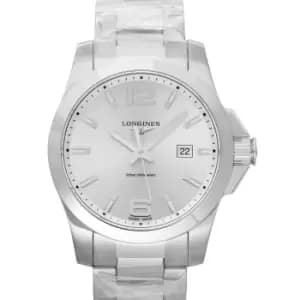 Image of Conquest Quartz Silver Dial Mens Watch
