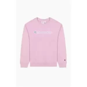 Image of Champion Script Crew Neck Sweatshirt - Purple