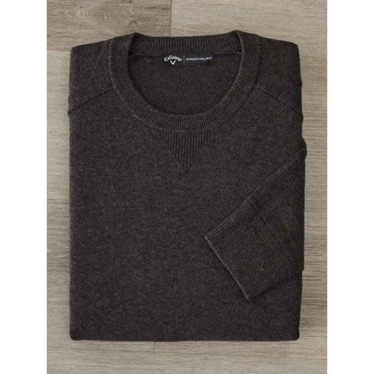 Image of Callaway Mens Long-Sleeve Crew Jumper Flannel Heather male Small