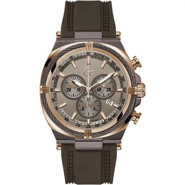 Image of Gc Gc IronClass Watch Z32004G1MF - Two tone, Beige and Brown One Size