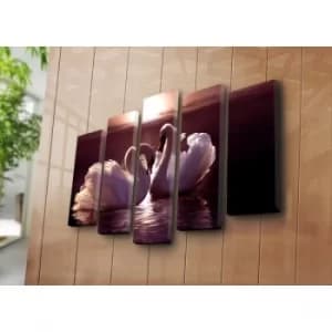 Image of 5PATK-34 Multicolor Decorative Canvas Painting (5 Pieces)