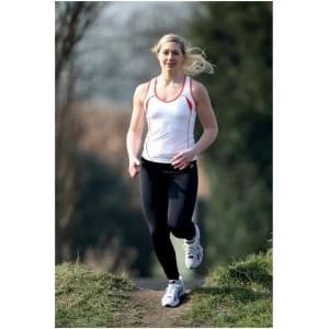 Image of PT Ladies Running Vest White/Sun Orange 14 (38")