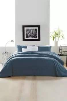 Image of 'Chenille Stripe' Cotton Duvet Cover