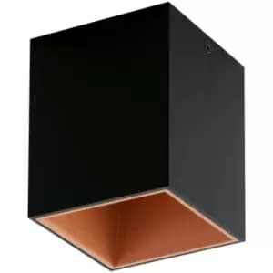 Image of Eglo - Polasso LED Surface Mounted Downlight Black, Copper