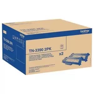 Image of Brother Super High Yield Laser Black Toner CartridgeTN3390TWIN BA74101