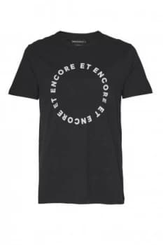 Image of Mens French Connection Encore Et Encore Slogan T Shirt Charcoal