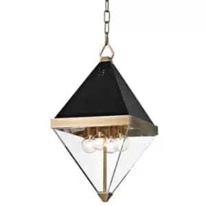 Image of Coltrane 4 Light Pendant Brass, Acrylic
