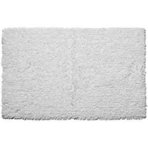 Image of Croydex White Cotton Bathroom Mat Textile Bath Mats/White