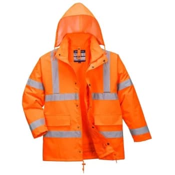 Image of Portwest S468ORRXXL - sz 2XL Hi-Vis 4-in-1 Traffic Jacket - Orange