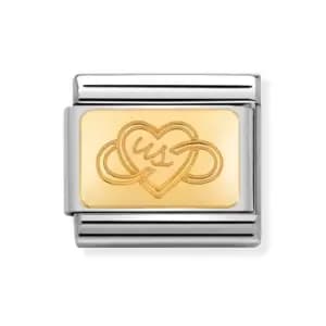 Image of Nomination Classic Gold Engraved Heart Charm