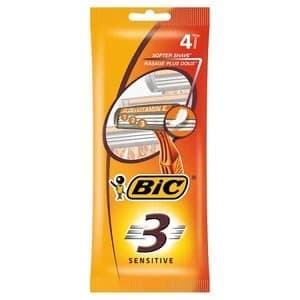 Image of BIC 3 Sensitive Shaver x 4