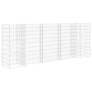 Image of Vidaxl H-shaped Gabion Planter Steel Wire 260X40X100 cm