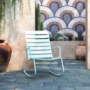 Image of Roberta Mid Century Rocker, Aqua