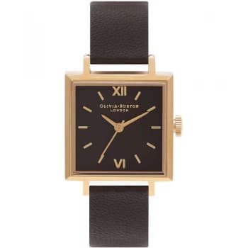 Image of Square Dials Black & Gold Watch