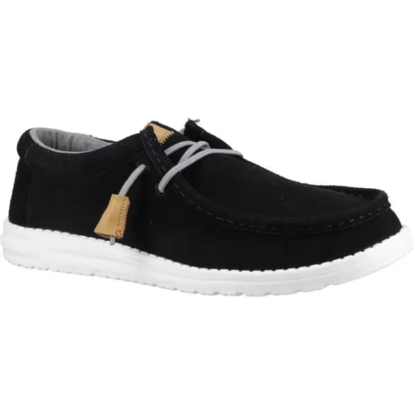 Image of Hey Dude Mens Wally Craft Slip On Trainers Shoes - UK 9 Black male GDE2667BLK9