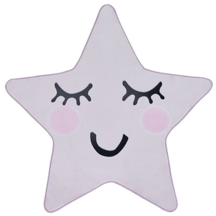 Image of Beliani Kids Rug Sirius Pastel Pink 120 X 120 Cm