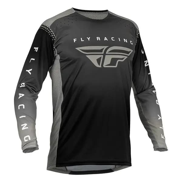 Image of Fly Racing MX Jersey Lite Black Anthracite Grey Size M