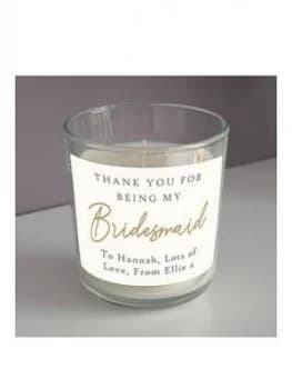 Image of Personalised Bridesmaid Candle