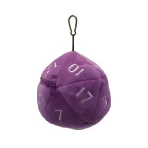 Image of D20 Plush Dice Bag - Purple
