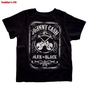 Image of Johnny Cash - Man In Black Kids 12 Months T-Shirt - Black