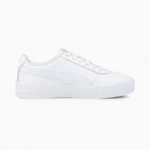 Image of PUMA Carina L Youth Trainers, White Size 3 Shoes