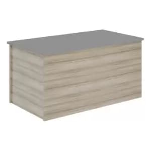 Image of Seconique Nevada Blanket Box - Grey Gloss/Light Oak Effect Veneer