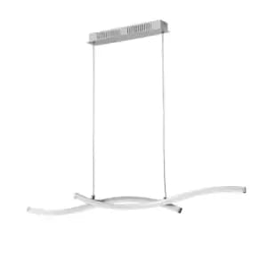 Image of Surf Ceiling Pendant 23W LED Satin Nickel, Polished Chrome 3000K, 1631lm,