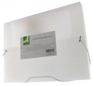 Image of Q Connect Elasticated Boxfile Clear