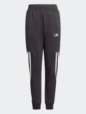 Image of Boys, adidas Future Icons 3-stripes Tapered-leg Joggers, Black/White, Size 3-4 Years