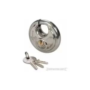 Image of Stainless Steel Disc Padlock 70mm 292707 - Silverline