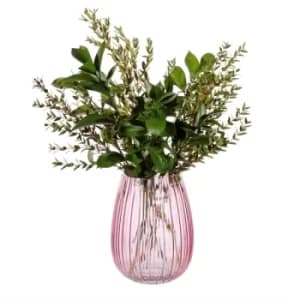 Image of Fluted Glass Vase (Pink)