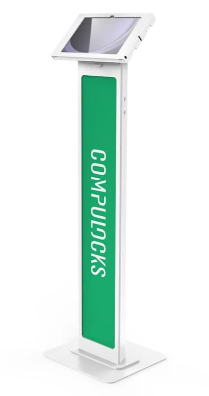 Image of Compulocks Compulocks Galaxy Tab A9+/A11+ Apex Enclosure Brandable Floor Stand - White 140W11GAPX9W
