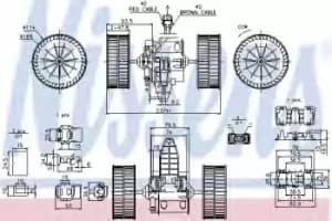 Image of Nissens Interior Cabin Blower Fan 87117
