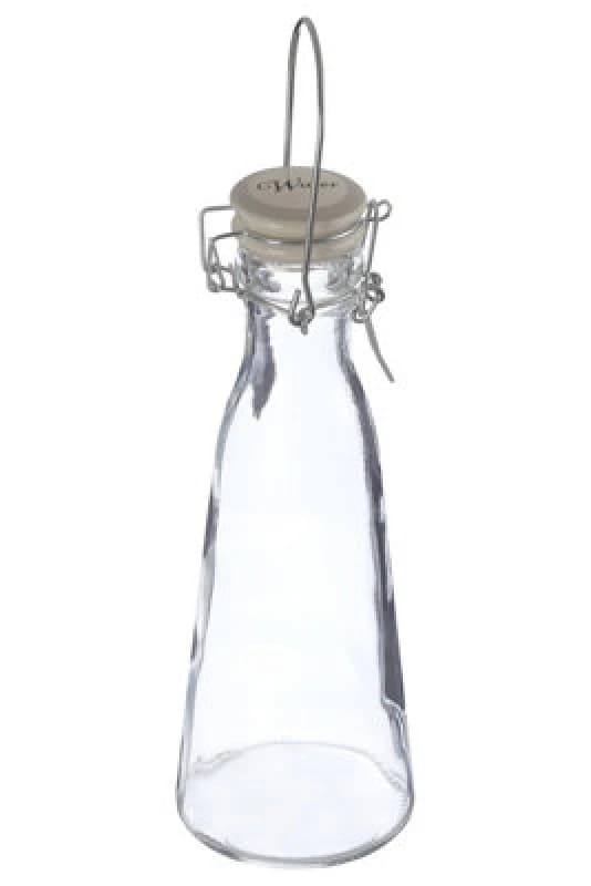 Image of Premier Housewares Water Storage Bottle, Personalized Clear Glassware Bottle, Versatile Transparent Drinking Water Bottle Clear