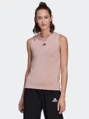 Image of adidas Tennis Match Tank Top, Pink Size XS Women