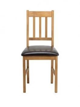 Image of Julian Bowen Pair Of Coxmoor Solid Oak Dining Chairs