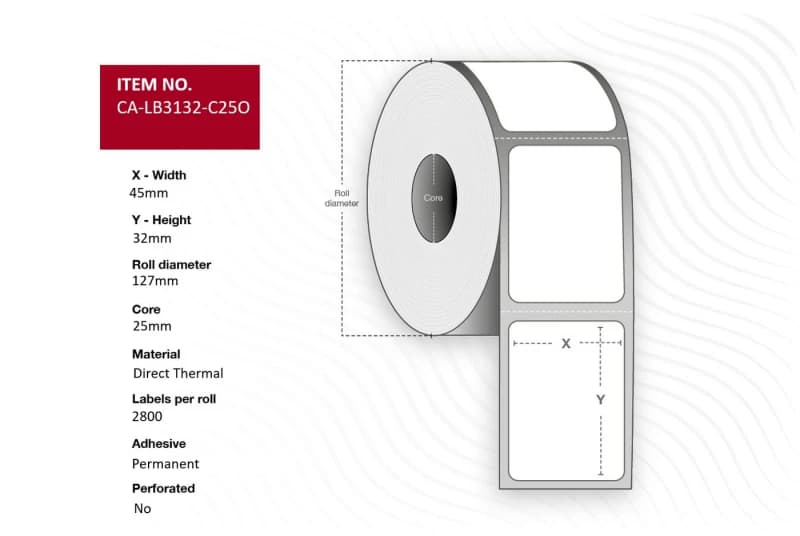 Image of CAPTURE Ornge lel 45 x 32mm. Core