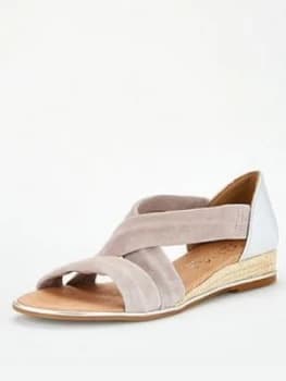 Image of Office Hallie Wedge Sandal - Grey Silver