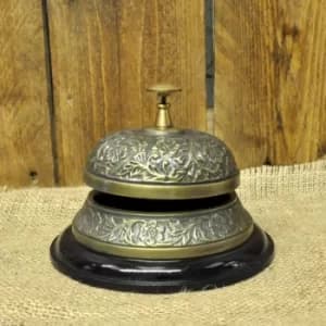 Image of Antique Embossed Desk Bell
