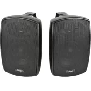 Image of 2x 4" 60W Black Outdoor Rated Speakers 8 OHM Weatherproof Wall Mounted HiFi