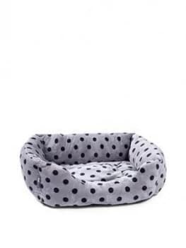 Image of Petface Grey Plush Square Bed - Medium Or Large - Large