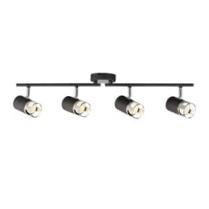 Image of Phelps 4 Light Linear Bar SpotFitting GU10, Graphite, Polished Chrome