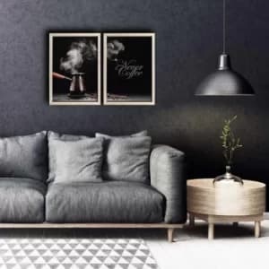 Image of 2PKCT-017 Multicolor Decorative Framed MDF Painting (2 Pieces)