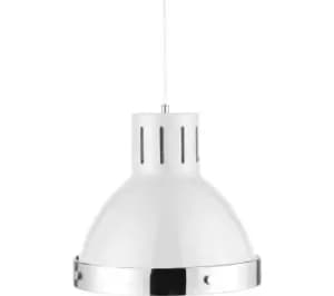 Image of INTERIORS by Premier Pendant Ceiling Light - White & Chrome