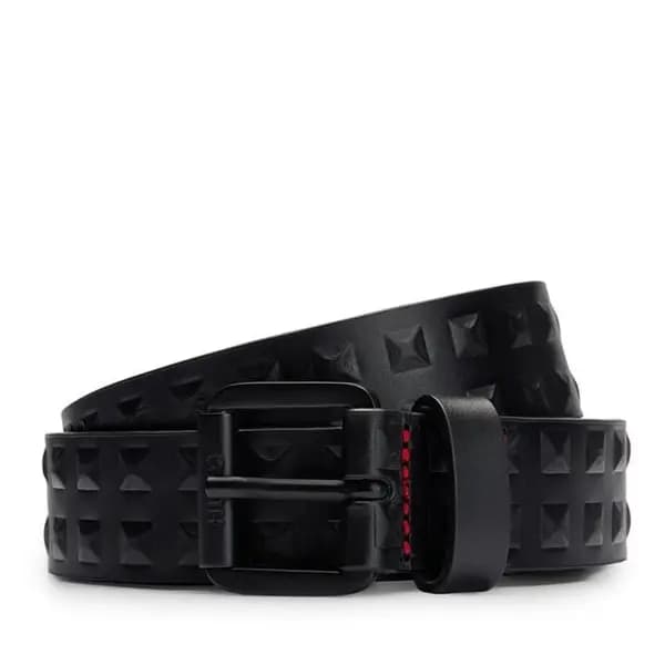 Image of Hugo Gad Stud Belt - Black 3XL