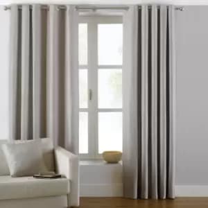 Image of Atlantic Twill Woven Eyelet Curtains Natural