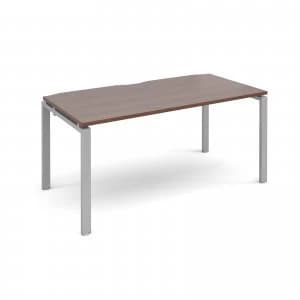 Image of Adapt II Starter Unit Single 1600mm x 800mm - Silver Frame Walnut top